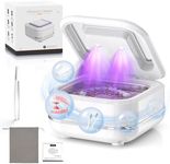 Ultrasonic Retainer Cleaner, 42kHz Ultrasonic Dental Cleaner Machine with UV Cleaning and Two Modes, 180ML Ultrasonic Tooth Cleaner for Dentures, Retainer, Mouth Guard, Aligner, Jewelry