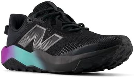 New Balance Women's Dynasoft Nitrel V6 Trail Running Shoe, Black/Black Metallic/Cyber Jade, 5.5 UK Wide