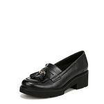 Naturalizer Women's Loafers & Moccasins - Desmond Open-Back, Black Leather, UK 5, Wide Fit