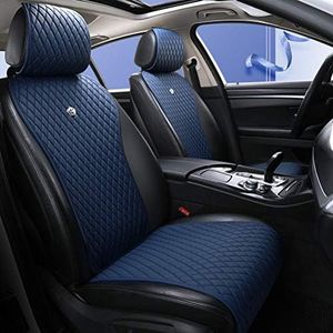 Menifomory Blue Seat Covers Auto Seat Cushion Covers Leather Universal Seat Covers 2/3 Covered 11PCS Fit Car/Auto/SUV (A-Dark Blue)