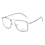 grey jack Rectangle Spectacle Frame,Metal Frame Eyewear for Men Women 90032 Silver/Black