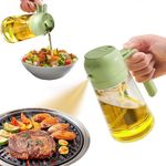 cakeyeye Sprayer for Cooking,470ml Olive Oil Spritzer,Oil Sprayer for Air Fryer, Salad,16oz Oil Dispenser Bottle for Kitchen，2 in 1 Olive Oil Dispenser，Oil Sprayer for Cooking