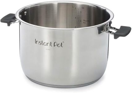 Instant Pot Stainless Steel Inner Cooking Pot with Handles, 6-Qt, Polished Surface, Rice Cooker, Stainless Steel Cooking Pot, Use with 6-Qt Duo Evo,Pro & Pro Crisp