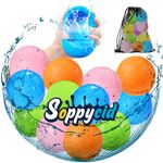 SOPPYCID Reusable Water Balloons For Kids 12pcs,Pool Toys Water Bombs For Kids Self Sealing Silicone magnetic Water Balloons Quick Fill Balls,Age 3+ Boys Girls Outdoor Toys For Water Toys Summer Fun