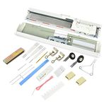 Electronic Knitting Machine, SK155 Stainless Steel 9mm Bulky Gauge 110 Stitches Smart Weaving Loom Set 3-Needle Knitting Machine Knitter Sewing Accessories Support 12 Pinsx60 Lines Width for Hat Scarf