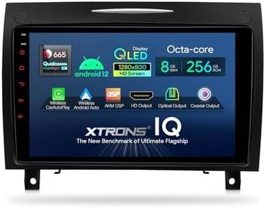 XTRONS Android 12 Car Stereo for Mercedes Benz R171 SLK350, Qualcomm Octa Core 8GB+256GB Car Radio, 9 Inch QLED Touch Screen GPS Navigation for Car Bluetooth Head Unit DSP Car Play Android Auto