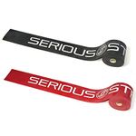 Serious Steel Fitness Mobility & Recovery (Floss) Bands Compression Band Tack & Flossing Band (7' L x 2" W) (Black & Red)