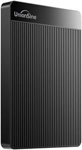 UnionSine 2TB Ultra Slim Portable External Hard Drive USB3.0 HDD Storage Compatible for PC, Desktop, Laptop, Xbox One, Xbox 360, PS4(Black) HD-2510