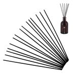 20 Pcs Reed Diffuser Sticks, 30CM Natural Wood Rattan Essential Oil Aroma Diffusers ECO-friendly Extra Long 4 mm Thick Black Replacement Refill Stick, Fragrance Diffuser Refills for SPA Bedroom Home