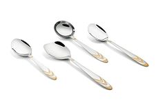 Montavo by FnS Magna Serving Spoon (1 Large Veg Serving Spoon,1 Large Rice Serving Spoon, 1 Large Gravy Ladle and 1 Large Serving Spoon) for Dining Table and Kitchen