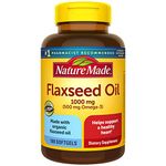 Nature Made Flaxseed Oil 1000mg Softgels, 100 Count for Heart Health Support†