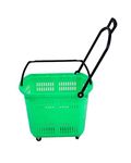 Bigapple BA-Basket30L Heavy Weight King Shopping Trolley, Basket Type, 25kg Capacity - Green