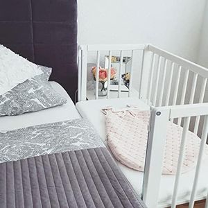 Fillikid - Cuna colecho Cocon, cuna para bebé 2 en 1, incluye colchón - 90 x 40 cm - Blanco