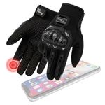 nedit Motorbike Gloves (Size L) - Full Finger Touchscreen - Mountain Bike Gloves - Cycling Gloves - MTB Gloves - Knuckle Duster - Motorcycle Gloves for Motocross, Cycling, Racing