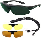 Rapid Eyewear Rx Polarised Golf Sunglasses Frame for Glasses Wearers. Mens & Womens. Black