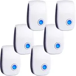 Palmandpond Ultrasonic Pest Repeller 6 Packs Electronic Plug in Indoor Sonic Repellent pest Control for Cockroach Bugs Roaches Insects Mice Spiders Mosquitoes, white, GenHCT001