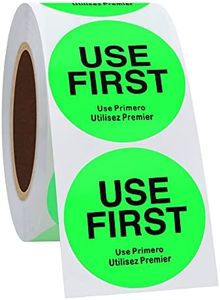 Hycodest 500 Pcs 1.5" Use First Stickers Small Stickers Circle Label Dot Labels Fluorescent Paper, Fluorescent Green