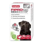 Beaphar | FIPROtec® COMBO for Large Dogs (20-40kg) | Kills Fleas, Flea Eggs & Ticks | Stops Fleas Multiplying on Pet and in Home | Vet Strength Treatment | 6 Pipettes