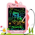 Fullware Kids Writing Board LCD Tablet 10 Inch Unicorn Colorful Drawing Educational Toddler Toys Gifts for Boys Girls Age 3 4 5 6 7 8 (Pink Unicorn)