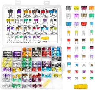 MuHize 200-Piece Blade Fuse Assortment Kit - Standard Size (ATR/APR) Multi-Amp 2A to 40A for Car/Truck/SUV/RV - 11 Values Reliable Circuit Protection