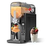 Slushy Machine No Ice Needed, CHIVALZ Slushie Machine for Home, Frozen Drink Maker with 6 Preset Programs for Margaritas, Frappés, Milk Shake and More, LED Display, Self-Cleaning, AD03, Black