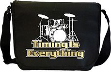 MusicaliTee Drum Kit Timing Everything - Sheet Music & Accessory Messenger TRIO Bag