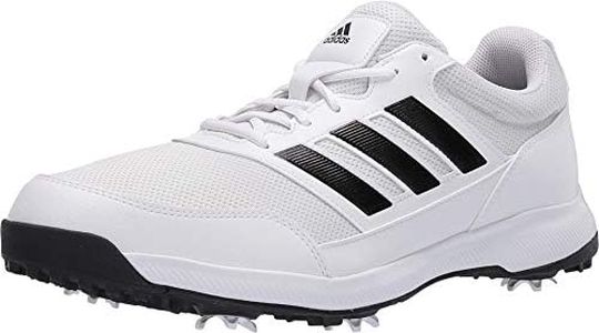 adidas Men's Tech Response 2.0 Golf Shoes, Footwear White/Core Black, 9.5 Wide