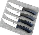 Ceramic Steak Knife Set of 4 with Sheaths in Gift Box, Large Size - Healthy Stain Resistant & Rust Proof, Dishwasher Safe - Utility Knife Great for Cutting Meat Tomatoes Vegetable Fruits BBQ UMOGI