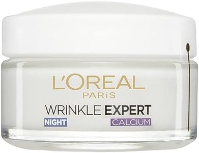 L’Oréal Paris Wrinkle Expert Anti-Wrinkle 55+ Night Cream, Reduces Wrinkle Appearance, Moisturise, Firms Skin, and Redefines Contours, Calcium, 50ml