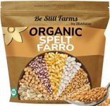 Be Still Farms Spelt Farro Grain Organic 5.8 lb - Whole Wheat Berries Bulk - Ancient Grains Ideal for Flour, Bread - High in Protein | Similar to Einkorn | USA Grown | USDA Certified | Vegan | Non-GMO