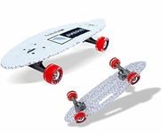 JASPO Cruiser Skateboard 25.5 X 7 Inches Best for Beginners and Professionals with 65 mm 80A Hardness PU Wheels, ABEC-7 High Precision Bearings, Good for All Age Groups (Armour)