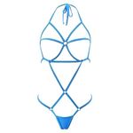 SHERRYLO Sling Bikini Extreme Micro Bikinis G String Thong Mini Exotic Tanning Bathing Suit, 23003-turquoise, One Size