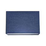 Contemporary and Stylish Navy Midnight Blue Linen Fabric Rectangular Lamp Shade for Wall Ceiling or Table - 29cm Length 60w Maximum Suitable for The Home or Business by Happy Homewares