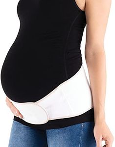 Belly Bandit – Upsie Pregnancy Belly Support Band– Maternity Belly Belt – Belly, Pelvis and Back Support for Pregnant Women – Includes Hot/Cold Pack for Back Pain, Cream, Medium