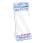 Knock Knock 1-Count Stuff To Do Today Make-a-List Pad - Daily Planner Pad & To Do Pads, 3.5 x 9-inches