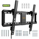 VonHaus Tilt TV Wall Bracket for 37-82" Screens, Tilting Flat to Wall Mount with Quick Release Straps, 75kg Capacity, Max VESA: 400x600mm, for Curved and Flat TV's