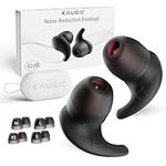 KAUGIC Ear Plugs for Sleep Noise Reduction, Reusable Noise Cancelling Earplugs with Carry Case, 32dB Silicone Ear Plugs for Sleeping, Concert, Travel, Work, 4 Pairs Ear Tips in XS/S/M/L