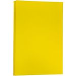 JAM PAPER Ledger Colored 24lb Paper - 279.4 x 431.8 mm (11" x 17") Tabloid - Yellow Recycled - 100 Sheets/Pack