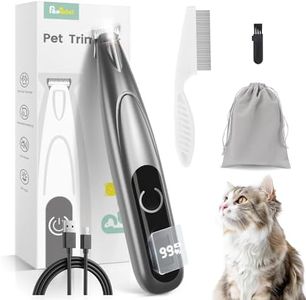 PAPMINI Cat Clippers with LED Display Light Sliver