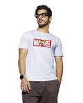 Bewakoof Official Marvel Merchandise Men's Printed Regular Fit Half Sleeve Round Neck Cotton T-Shirt