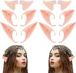 Fairy Pixie Elf Ears - WEEMAGIC Cosplay Latex Soft Pointy Ear Tips, Elven Vampire Fake Ear for Women Kids Halloween Christmas Party Dress Up Costume Masquerade Accessories (6 Pairs)