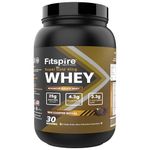 Fitspire Super Gold king Advanced isolate Whey Protein 1 kg/2.2 lb | 25g Protein per 33g scoop | 4.3 gm BCAA | 3.3gm L-Glutamine acid | Zero Added sugar | Powder Supplement | Coffee Royal