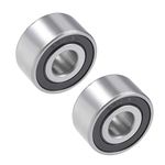 Kozelo 2pcs 3201-2RS Angular Contact Ball Bearing - [12mm Bore Dia x 32mm OD x 15.9mm Width] for Pumps Compressors Gearboxes