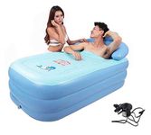 Cho-Cho Inflatable Bath Tubs for Adults SPA Bath Tub with Pump ,Plastic ,Swimming Bathtub Spa with Electric Pump (Blue, 5.2 Feet)