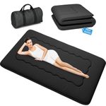 Japanese Futon Mattress, Foldable Tatami Mat Portable Dormitory Sleeping Pad With Bag & Strap, Floor Mattress Thicken Sleeping Mattress Roll up Camping Mattress (Black VB1, 90X200cm)