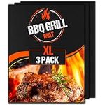 Extra Large BBQ Grill Mat by Linda's Essentials (3 Pack) - Reusable Non Stick Heat Resistant BBQ Mats for Charcoal Grill, Electric and Gas BBQ Grill Mats, BBQ Mat and Must Have BBQ Accessories