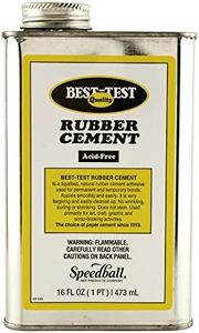 Best-Test Rubber Cement Adhesive with Brush, 16 oz Jar *Orm5 (141)