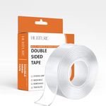 HUBTURE 3 Meter Multipurpose Double Sided Tape - Adhesive Silicone Tape, Heavy Duty, Heat Resistant, Multi-Functional, Removable, Reusable Anti-Slip Nano Grip Tape (grip tape 2MM) (Pack of 2)
