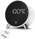 iHome Digital Alarm Clock with 5W USB Charger, Dual Alarm Clock with Dimmable Display, Programmable Snooze, and Battery Backup for Home, Office, and Dorm Room