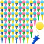 72 Pcs Ice Cream Shooters Toy, 4 Inch Ice Cream Ball Toy, Ice Cream Party Favors Mini Ice Cream Cone Toy Multicolor Ice Cream Foam Ball Launcher for Girls and Boys Carnival Prizes, Party Favors